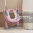 thumbnail image 5 of Asiento Entrenador para Baño con Escalera Antideslizante - Taburete Plegable l para Baño, Alfombra Suave de PU Desmontable, 6 Niveles Ajustables, Fácil de Limpiar (Rosa + Almohadilla de PU), 5 of 5