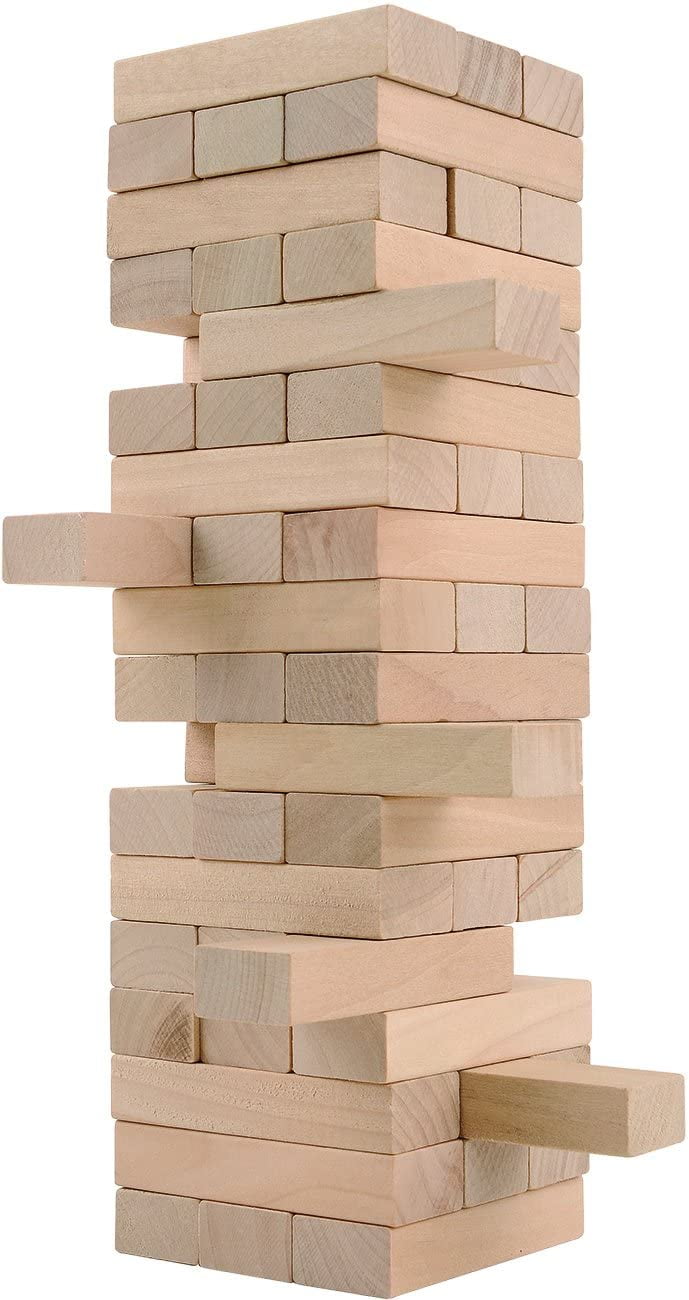 Timber Tower Wood Block Stacking Game – Original Edition (48 Pieces