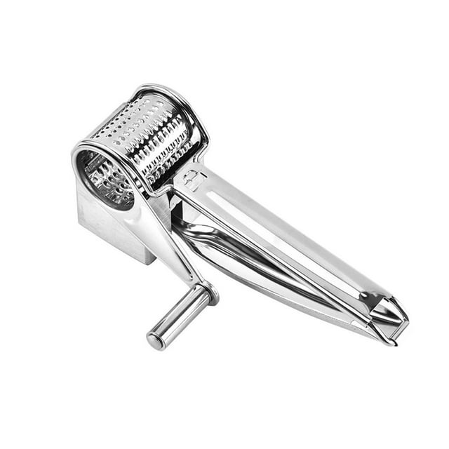 Rotary Cheese Grater Stainless Steel Cheese Shredder Slicer Handheld Rotary Cheese Cutter Slicer Shredder for Vegetables Parmesan Chocolate Nuts - by