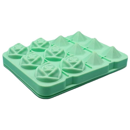 

Silicone Ice Tray Kitchen Novelty Ice Maker for Wine Cocktails Rose Flower Shape