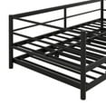 thumbnail image 3 of Bellemave Twin Daybed with Pop Up Trundle, Metal Sofa Beds with LED Lights, Twin to King Bed Frame for Living Room, Bedroom and Guest Room,Black, 3 of 8