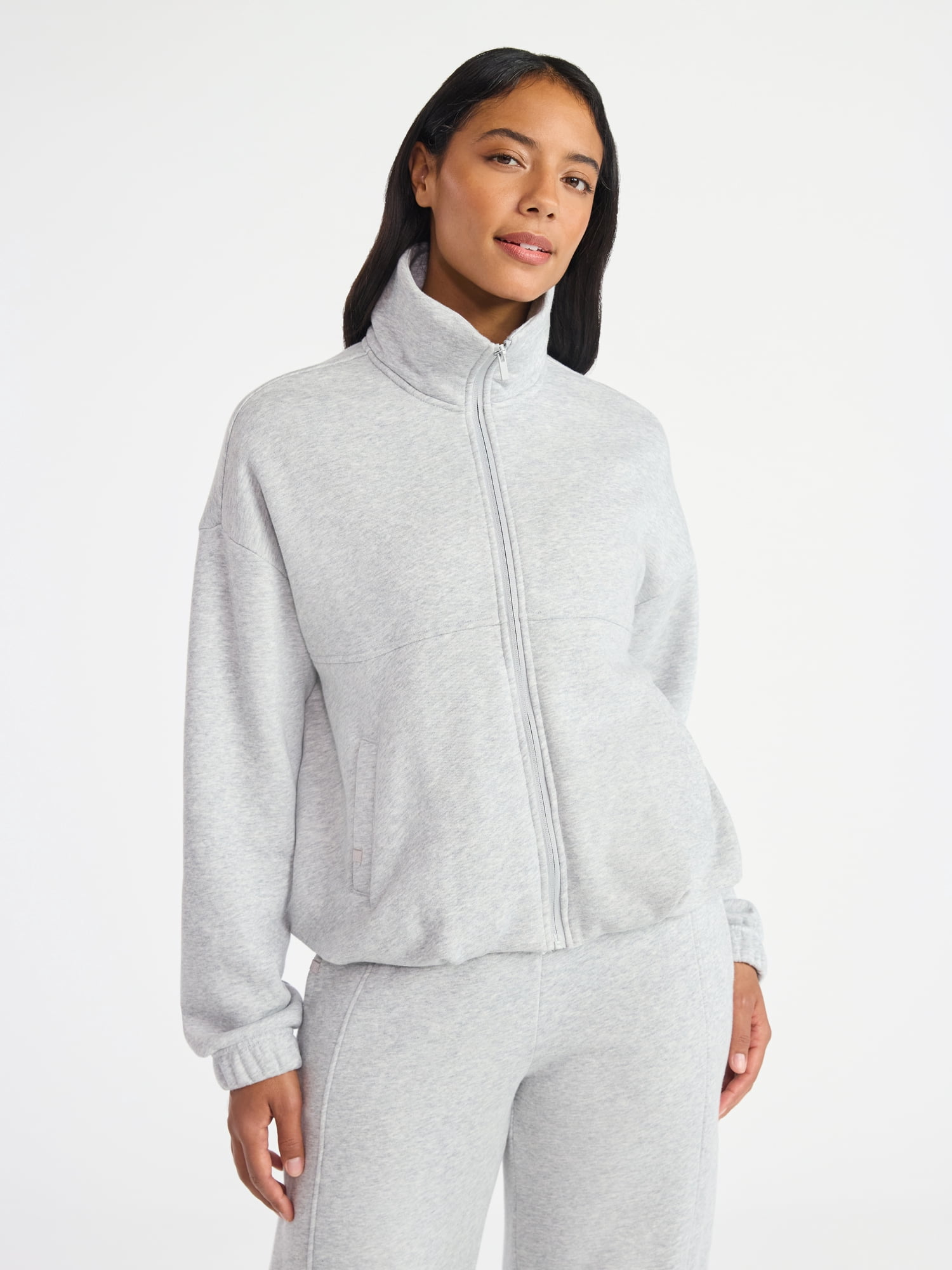 Athletic Works Women's Premium Fleece Active Jacket, Midweight, Sizes XS-4X