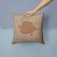 thumbnail image 2 of Carolines Treasures BB1023-BL-BN-PW1414 Fish - Tang Fish Burlap and Brown   Canvas Fabric Decorative Pillow BB1023, 2 of 4