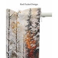 thumbnail image 5 of Christmas Snowman Linen Curtain Valance for Bedroom/Bathroom/Kitchen/Living/Dining Room Window,Watercolor Winter Snowflake Xmas Forest Tree Rod Pocket Topper Decorative Cafe Drapes Panel 42x12, 5 of 6
