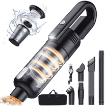 Hioha SV01-Black Cordless Handheld Car Vacuum Cleaner - 9500Pa - LED Display - HEPA Filter - Black