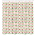thumbnail image 3 of Vegetable Art Shower Curtain, Watercolor Organic Theme with Onions Cucumber Red Pepper Radish, Fabric Bathroom Set with Hooks, 69W X 84L Inches Extra Long, Fern Green Lavender, by Ambesonne, 3 of 3
