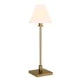 thumbnail image 6 of Evelyn&Zoe Clement 28" Tall Table Lamp with Fabric Shade, Brass/White, 6 of 7