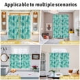 thumbnail image 6 of Teal Geometric Kitchen Curtains 84 Inch Length, Modern Morocco Abstract Art Grommet Top Bedroom Living Room Curtains, Light Filtering Cafe Curtain Drapes 2 Panels Set 84''x84'', 6 of 9