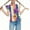 Light Purple, variant on WTOBBY Children's Casual Short Sleeve Pleated Cute Floral Print Round Neck Top for Girls - Perfect for Independence Day and Summer Fun,Beige 110
