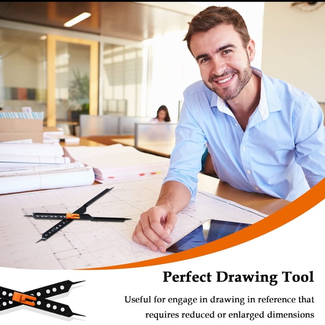 Langgg Plastic Divider Drawing Tool Precision And Accuracy In Artwork Proportional Scale Divider Easy 2Set