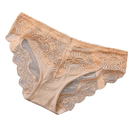 

TAIAOJING Women Thong Lace See-Through Breathable Fashion Lingerie Underwear Panties Brief