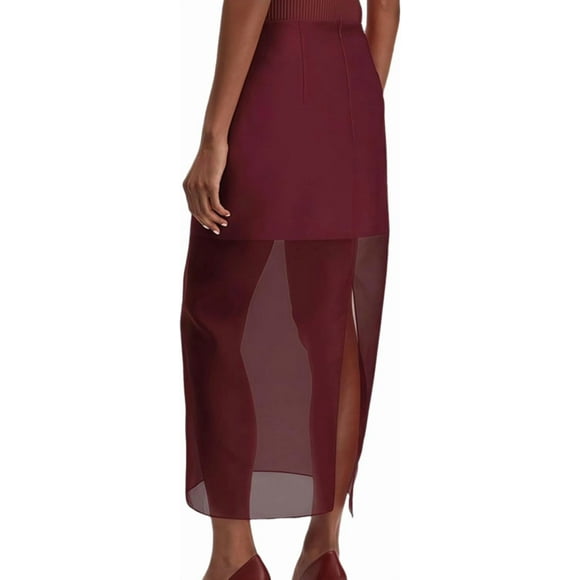 Trendy Sheer Coquette Skirts 2025 Fashion Fall Women Sexy Y2k See Through Maxi Skirt