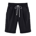 thumbnail image 2 of OIUUAK Shorts for Women Knee Length Plus Size Summer Elastic Waist Beach Long Shorts with Pockets, Cotton Shorts for Woman, Linen Shorts Women, Cotton Linen Shorts for Women, 2 of 2