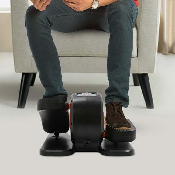 Electric Ellipse Leg Exerciser with Remote Control, Seated Pedal Exerciser for Home Under Desk Elliptical Machine