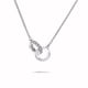 thumbnail image 1 of Collar con Colgante de Círculo Entrelazado JeenMata Doble Anillo para Mujer en Baño de Oro Blanco, 1 of 6
