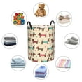 thumbnail image 3 of Lsque Dachshund Dog Puppy pattern Laundry Hamper Basket, Tall Woven Rope Hamper Basket for Clothes, Lightweight Storage Basket, Collapsible Waterproof-, 3 of 8