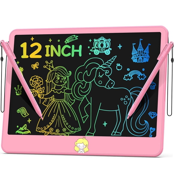 Tableta de escritura LCD Hockvill de 12 pulgadas para niños con 2 lápices capacitivos