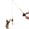 thumbnail image 2 of Cat Wand Toy Retractable Interactive Long Cat Fishing Pole Toy Cat Teaser Wand, 2 of 10