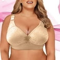 thumbnail image 2 of Ramiter Lingerie for Women Plus Size Women Sexy Simple Bikini Bra Stripe Adjustable Shoulder Strap Underwire Underwear Bra Sexy Elegant Bra B,Beige, 2 of 5