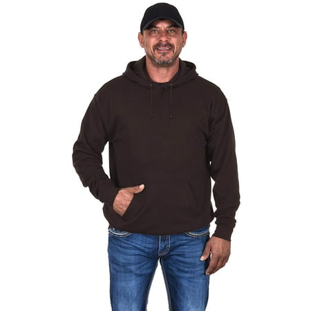 - AFC Men's Solid Dark Brown Cotton Sweatshirt Long Sleeve Pullover Hoodie