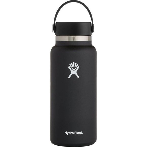 Hydro Flask Stainless Steel Wide Slip Bottle With Straw Cap, 40 Oz, Medium