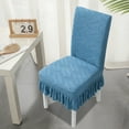 thumbnail image 4 of Jubipavy Bubble Group Chair Cover Short Skirt Home Chair Covers Cushion Backrest One Dining Chair Covers Universals Stool Covers Seat Covers Stretch Dining Table Chair Covers Cover Cover, 4 of 6