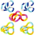 thumbnail image 1 of 5 Pcs Tangle Fidget Toy Twisty Fidget Toy Stress Relief Stim Silent For Kids And Adults, 1 of 5