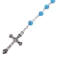 thumbnail image 3 of Womans Mens INRI Cruz Colgante 8 mm Perlas de imitación Collar de Azul Sunnimix Collar pendiente, 3 of 8
