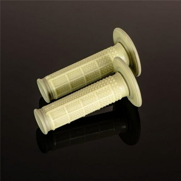 Renthal Dual Compound Tapered 1/2 Waffle Natural Gum Grips (G166)