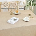 thumbnail image 4 of decorUhome Waterproof Rectangle Linen Tablecloth, Wipeable Burlap Table Cloth, Wrinkle and Stain Resistant Washable Table Cover for Kitchen, Dining, Parties, 60x102, Linen, 4 of 8