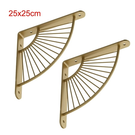 

Kironypik 2 Pieces L-Shape Shelving Right Angle Corner 2 Pieces Brace Gold Storage Bracket Wall Decorative Craft for Coffee Bar 25cm*25cm