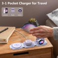 thumbnail image 4 of YIYUN Travel 3-in-1 Fast Wireless Charging Station – Foldable Charger for Galaxy S25/S24/S23, Watch Series, and Buds., 4 of 7