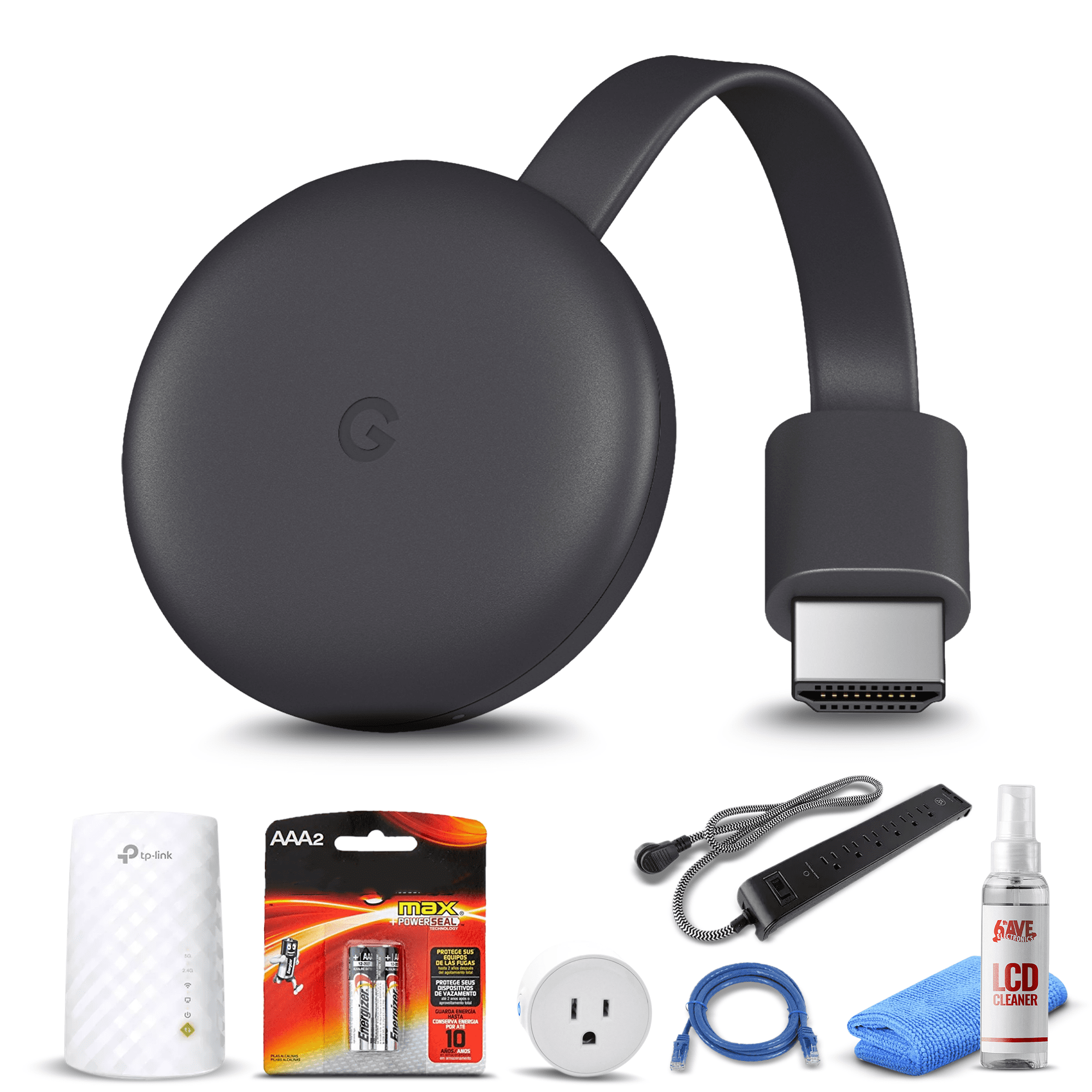Google Chromecast Streaming Device (3rd Gen) + WiFi Smart Plug