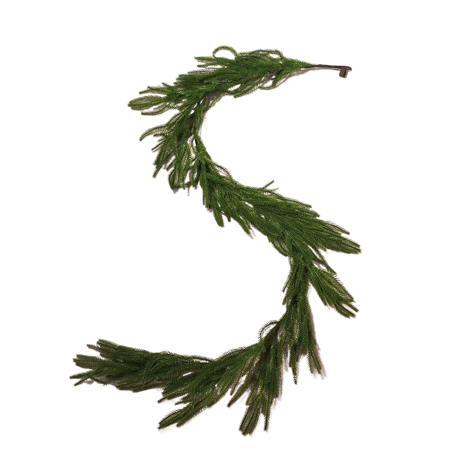 2 Guirlandes Pin Norfolk Artificiel 2m - Décoration Noël Réaliste, Toucher Naturel