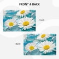 thumbnail image 3 of Rocae Daisy Flowers Printed Heat Resistant Place Mats,Classic Hemstitch Cloth Fabric Placemats Imitation Linen Place Mat Table Mats 18x12 inch, 3 of 5