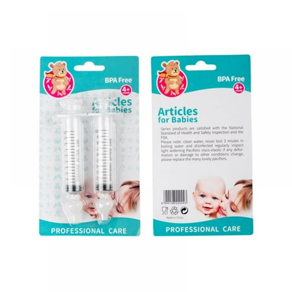 2 Pcs Needle Tube Baby Care Nasal Aspirator Cleaner, 10ML Baby Rhinitis Nasal Washer