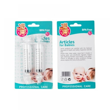 

Final Clear Out! 2Pcs Kids Baby Nose Washer Syringe & Dispenser True Easy Design for Liquid Medicine 10ML