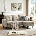 thumbnail image 4 of Soscana Living Room Sectional Sofa Couch with Reversible Ottoman 3 Seater L-shaped Couch Convertible Modular Sofa for Home Small Space Apartment Office Studio,Storage Design,Tool Free Assemble, 4 of 11