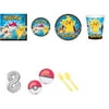 Pokemon Party Supplies Party Pack For 32 With Silver #8 Balloon