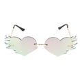 thumbnail image 5 of Worgeous  Fashion Accessory Heart Shape Glasses Shaped Rimless Sunglasses Woman Pink, 5 of 8
