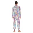 thumbnail image 4 of FORMRS Onesies Pajama for Adults Unisex Hoodie Winter Jumpsuit One Piece Sleepwear, Sizes S-2XL, Watercolor Marble Pattern, 4 of 7