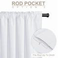 thumbnail image 2 of Gorgeous Home Linen 2PC Slate Blue Solid Matte Color Window Lined Panel Curtain Rod Pocket 37" Width X 84" Length (each) Panel, 2 of 6