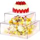 thumbnail image 5 of Acrylic cake display tray square tray refillable base DIY for birthday wedding party display 15X15X10cm, 5 of 5