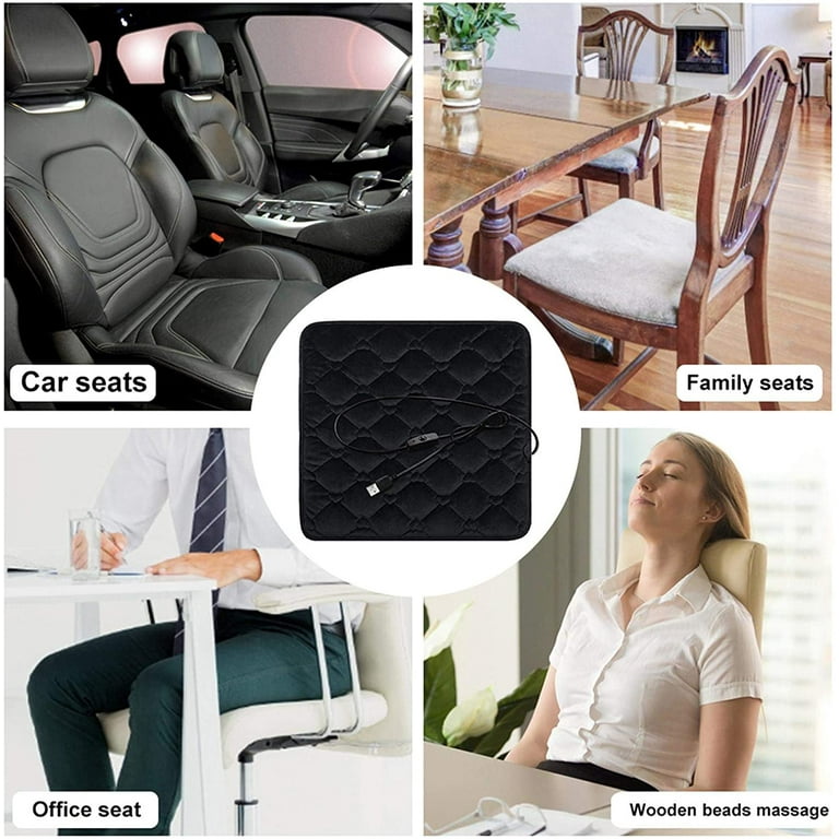 OLYDON Heated Seat Cushion for Office Chair - Universal Heated Seat Covers  with Auto Shut Off Function & Overheat Protection for Home, Office Etc.