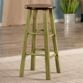 thumbnail image 2 of Ivy 29" Bar Stool Rustic Green w/ Walnut Seat, 2 of 6