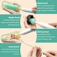 thumbnail image 3 of Electric Bottle Brush Cleaner, Rechargable Electric Baby Bottle Brush for Travel, Waterproof Electric Bottle Cleaner Set with Nipple & Straw Brush, Perfect Essentials Gift for Mom After Birth, Green, 3 of 12