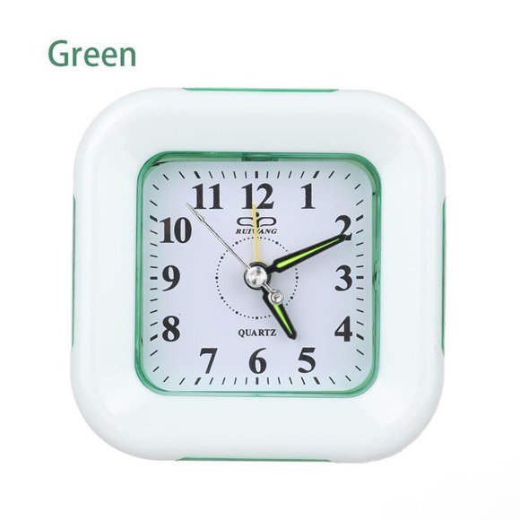 Luckyn Quartz Alarm Clock with Night Light No Tick Snooze Silent Small Bedside Clocks, Alarm Clocks with Large Numbers