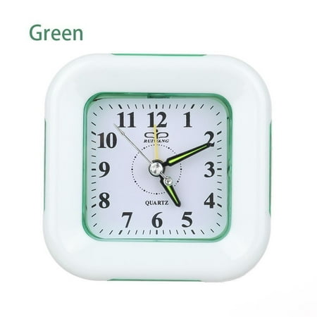Analogue Silent Alarm Clocks Small Silent Non-Ticking Analog Quartz Clock With-Light Snooze Small Bedside Clocks