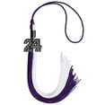 thumbnail image 5 of Endea Graduation Purple/White Graduation Tassel with Black Date Drop, 5 of 10