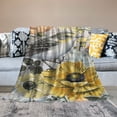 thumbnail image 2 of Orinice Flowers Warm Lightweight Blanket Soft Fleece Blankets Throw Blanket for All Seasons Living Rooms Sofa Decor Cow Gifts All Sizes 50x60in, 2 of 6